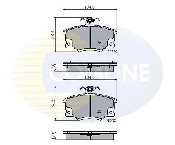 Комплект тормозных колодок, дисковый тормоз COMLINE CBP4137 (фото 1)