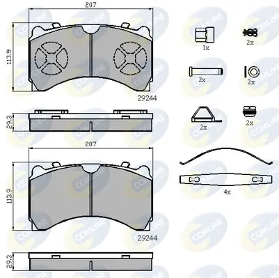 Comline - Гальмівні колодки до дисків COMLINE CBP9081K (фото 1)