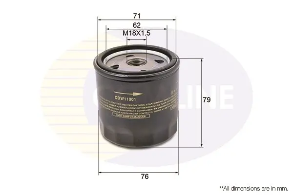 Масляний фільтр COMLINE CDW11001 (фото 1)