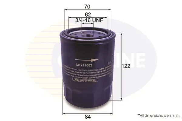 Масляний фільтр COMLINE CHY11002 (фото 1)
