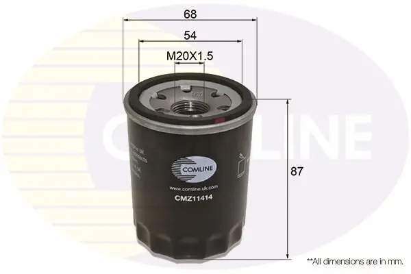 Масляний фільтр COMLINE CMZ11414 (фото 1)