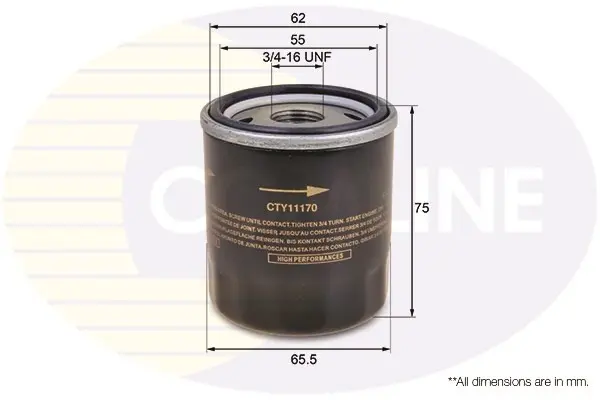 Масляний фільтр COMLINE CTY11170 (фото 1)