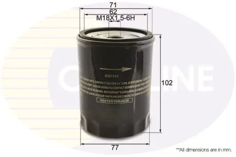 Масляний фільтр COMLINE EOF035