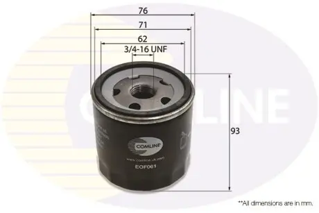 Масляний фільтр COMLINE EOF061
