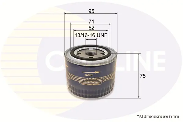 Масляний фільтр COMLINE EOF077 (фото 1)