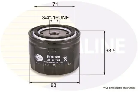 Масляний фільтр COMLINE EOF100