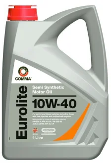Моторна олива Eurolite (4L) 10W40 API CF SN ACEA A3 B4 MB 229.3 PSA B71 2300 RENAULT RN 0700 RENAULT RN 0710 VW 501.01 VW 505.00 COMMA EUROLITE 10W40 4L