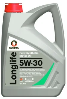 Моторна олива Longlife (4L) 5W30 API CF SL MB 229.3 VW 502.00 VW 505.00 COMMA LONG LIFE 5W30 4L