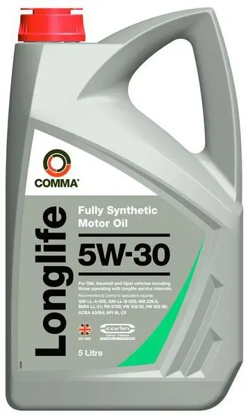 Моторна олива Longlife (5L) 5W30 API CF SL MB 229.3 VW 502.00 VW 505.00 COMMA LONG LIFE 5W30 5L (фото 1)