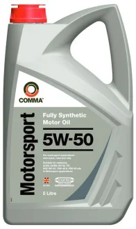 Моторна олива Motorsport (5L) 5W50 API CF SL COMMA MOTORSPORT 5W50 5L