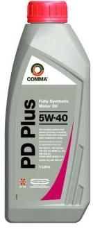 Моторна олива PD Plus (1L) 5W40 API CF SN DEXOS 2 DEXOS1 GEN2 FORD M2C917 A MB 226.5 MB 229.31 PORSCHE A40 RENAULT RN 0700 RENAULT RN 0710 VW 502.00 VW 505.00 VW 505.01 COMMA PD PLUS 5W40 1L