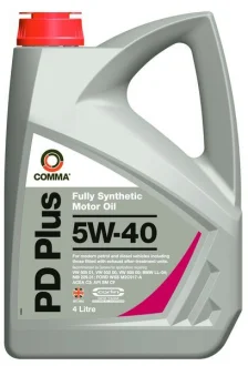 Моторна олива PD Plus (4L) 5W40 API CF SN BMW LL-04 DEXOS 2 FORD M2C917 A MB 226.5 MB 229.31 MB 229.51 PORSCHE A40 RENAULT RN 0700 RENAULT RN 0710 VW 502.00 VW 505.00 VW 505.01 COMMA PD PLUS 5W40 4L