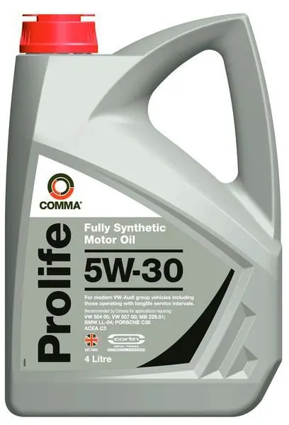 Моторна олива Prolife (4L) 5W30 BMW LL-04 MB 229.51 PORSCHE C30 VW 504.00 VW 507.00 COMMA PROLIFE 5W30 4L (фото 1)