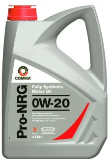 Моторна олива Pro-NRG (4L) 0W20 API ILSAC GF-5 SN CHRYSLER MS-6395 DEXOS1 GEN2 GM 4718M GM 6094M COMMA PRO-NRG 0W20 4L
