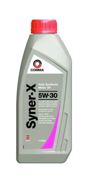 Моторна олива Syner-X (1L) 5W30 API ILSAC GF-5 SN CHRYSLER MS-6395 DEXOS1 GEN2 FORD M2C946 A GM 4718M GM 6094M COMMA SYNER-X 5W30 1L (фото 1)