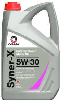 Моторна олива Syner-X (5L) 5W30 API ILSAC GF-5 SN CHRYSLER MS-6395 DEXOS1 GEN2 FORD M2C946 A GM 4718M GM 6094M COMMA SYNER-X 5W30 5L
