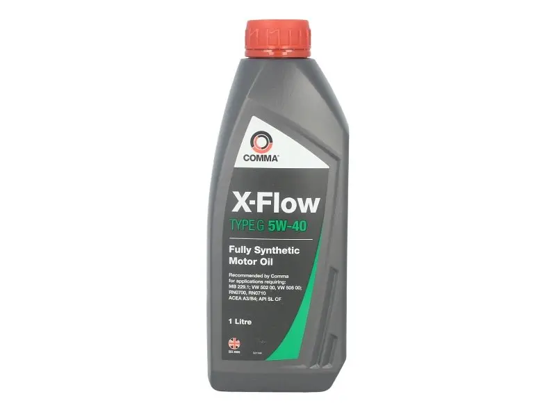 Моторна олива X-FLOW (1L) 5W40 API CF SL ACEA A3 B4 MB 229.1 RENAULT RN 0700 RENAULT RN 0710 VW 502.00 VW 505.00 COMMA X-FLOW G 5W40 SYNT. 1L (фото 1)