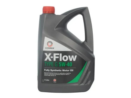 Моторна олива X-FLOW (4L) 5W40 API CF SL ACEA A3 B4 MB 229.1 RENAULT RN 0700 RENAULT RN 0710 VW 502.00 VW 505.00 COMMA X-FLOW G 5W40 SYNT. 4L