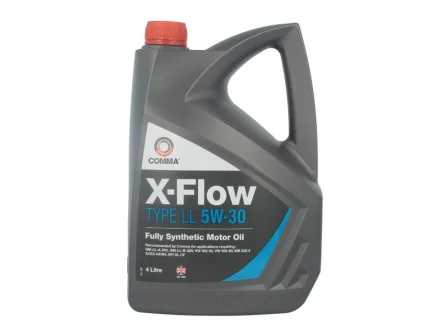 Моторна олива X-FLOW (4L) 5W30 API CF SL ACEA A3 B4 GM LL-A-025 GM LL-B-025 MB 229.3 OPEL LL-A-025 OPEL LL-B-025 VW 502.00 VW 505.00 COMMA X-FLOW LL 5W30 SYNT. 4L