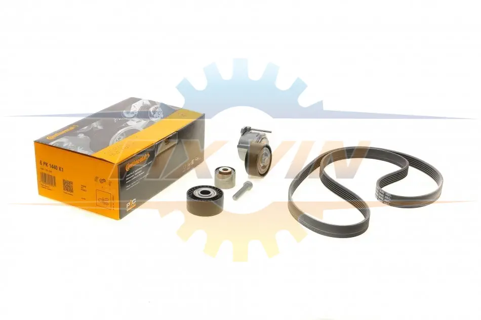 Комплект ременя генератора Citroen Berlingo/Jumpy/Fiat Scudo/Peugeot Partner/306/Expert 1.9D 98-15 CONTINENTAL Contitech 6PK1440K1 (фото 1)
