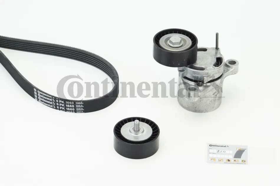 Комплект ременя генератора BMW (F30/F80) 12-/5 (F10/G30) 2.0d (B47) 13- (6PK1666) Contitech 6PK1660K5 (фото 1)