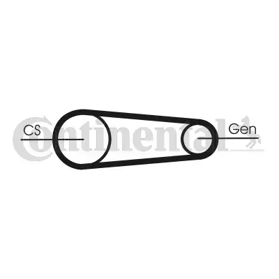 Ремінь генератора Ford Transit 2.0 DI/TDCi 00-06 Contitech 6PK831 ELAST T1 (фото 1)