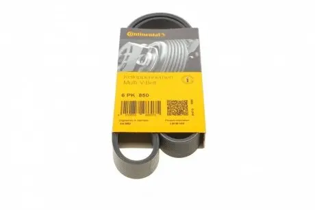 Ремінь генератора Citroen C1/Peugeot 107/Toyota Aygo 1.0 i 05-14 CONTINENTAL Contitech 6PK850