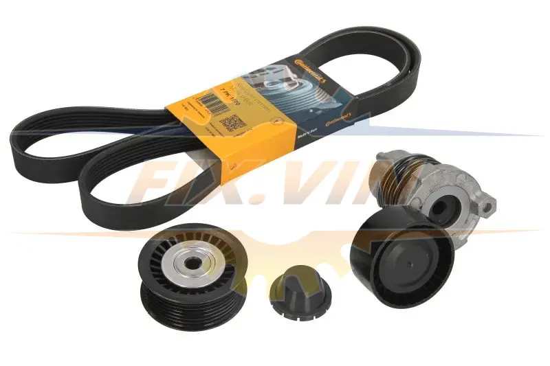 Комплект ременя генератора Nissan Qashqai/Renault Clio/Kangoo/Dacia Dokker/Duster/Logan 12- CONTINENTAL Contitech 7PK1570K1 (фото 1)