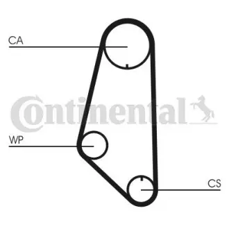 Комплект ремня грм + Помпа Contitech CT732WP1