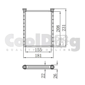 Радіатор пічки CoolDog CLD6002