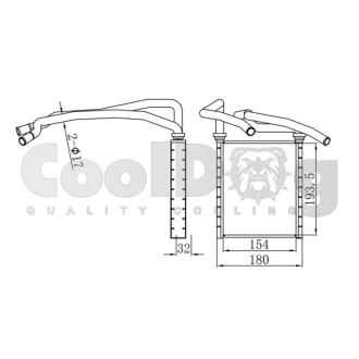 Радіатор пічки CoolDog CLD6004