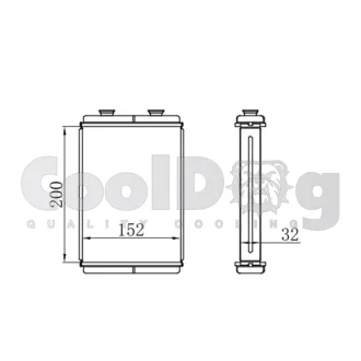 Радіатор пічки CoolDog CLD6006