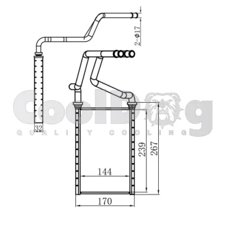 Радіатор пічки CoolDog CLD6009