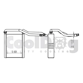 Радіатор пічки CoolDog CLD6012
