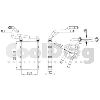 Радіатор пічки CoolDog CLD6025