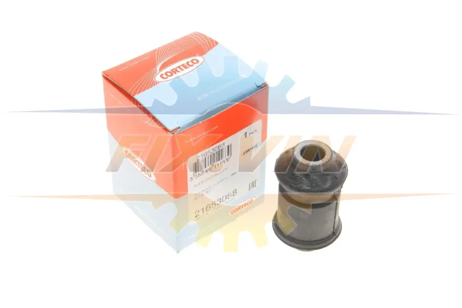 Сайлентблок важеля (переднього/знизу/спереду) VW Caddy II 1.6/1.9D 96-00 CORTECO 21653088 (фото 1)