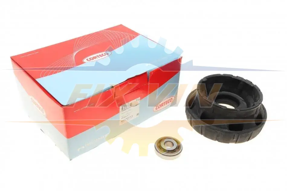 Подушка амортизатора (переднього) + підшипник Renault Trafic 01- CORTECO 49370713 (фото 1)