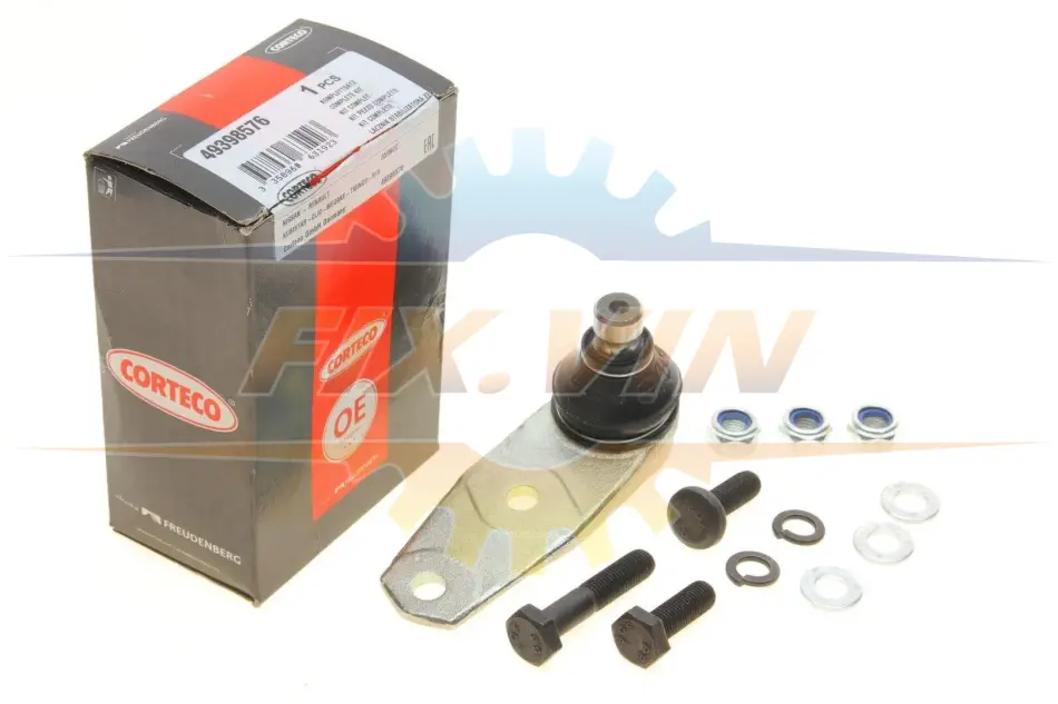 Опора кульова (передня/знизу) Renault Clio (I/II) 90-/Kangoo 97-/Megane I 96-03 (d=16mm) (болт 10mm) CORTECO 49398576 (фото 1)