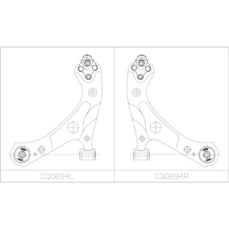 Важіль передній низ L Toyota Prius 16- Corolla 18- (вир-во) CTR CQ0694L