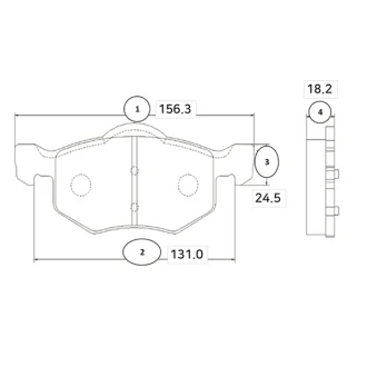 Колодки гальм Mazda Tribute 00- передн. OLD CKF-17 Старий код: CKF-17 CTR GK0162