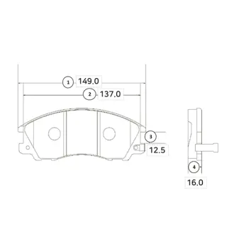 Колодки торм Hyundai Terracan 2.5, 2.9, 3.5 01- передн. OLD CKKH-22 (пр-во) Старий код: CKKH-22 CTR GK0476