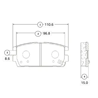 Колодки гальм Hyundai Terracan 2.5, 2.9, 3.5 01- задн. OLD CKKH-23 (вир-во) CTR GK0477