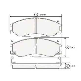 Колодки гальм Hyundai H-1, Starex 03MY передн. OLD CKKH-24 (вир-во) CTR GK0478