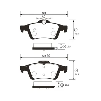Колодки торм Ford Focus, Mazda 3,5, Opel Vectra C, Renault Laguna задн. OLD CKMZ-13 (пр-во) Старий код: CKMZ-13 CTR GK0659