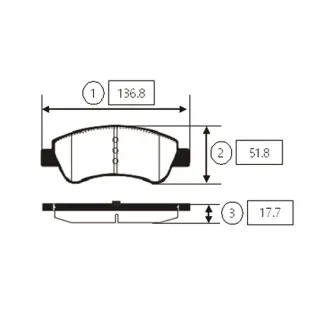Колодки торм Citroen C3, C4, DS3 Peugeot 206, 207 передн. OLD CKPU-6 (пр-во) Старий код: CKPU-6 CTR GK0863