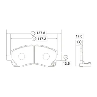 Колодки гальм Subaru Impreza передн. OLD CKSU-2 (вир-во) CTR GK0989