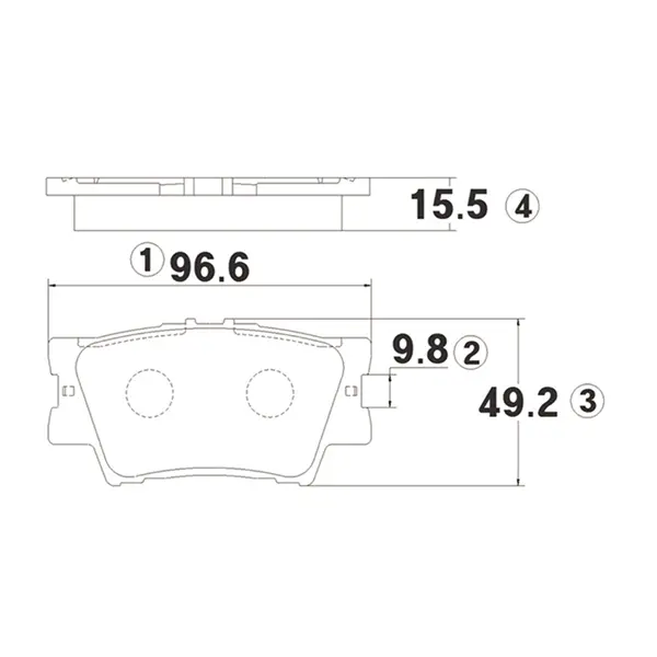 Колодки гальм Toyota Camry, RAV4 задн. OLD CKT-50 (вир-во) CTR GK1064 (фото 1)