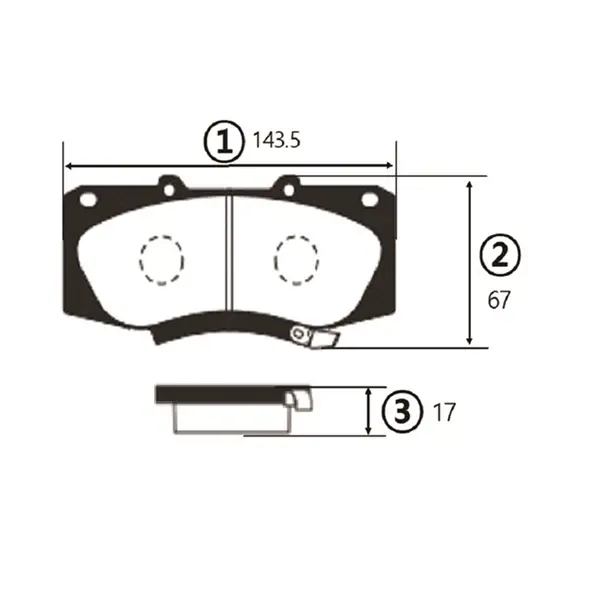 Колодки гальм Toyota Hilux OLD CKT-178 (вир-во) CTR GK1191 (фото 1)