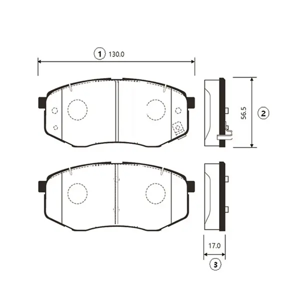 Колодка гальм. передн. Hyundai Sonata 09-20 i20/i45 KIA K5 (вир-во) CTR GK1369 (фото 1)