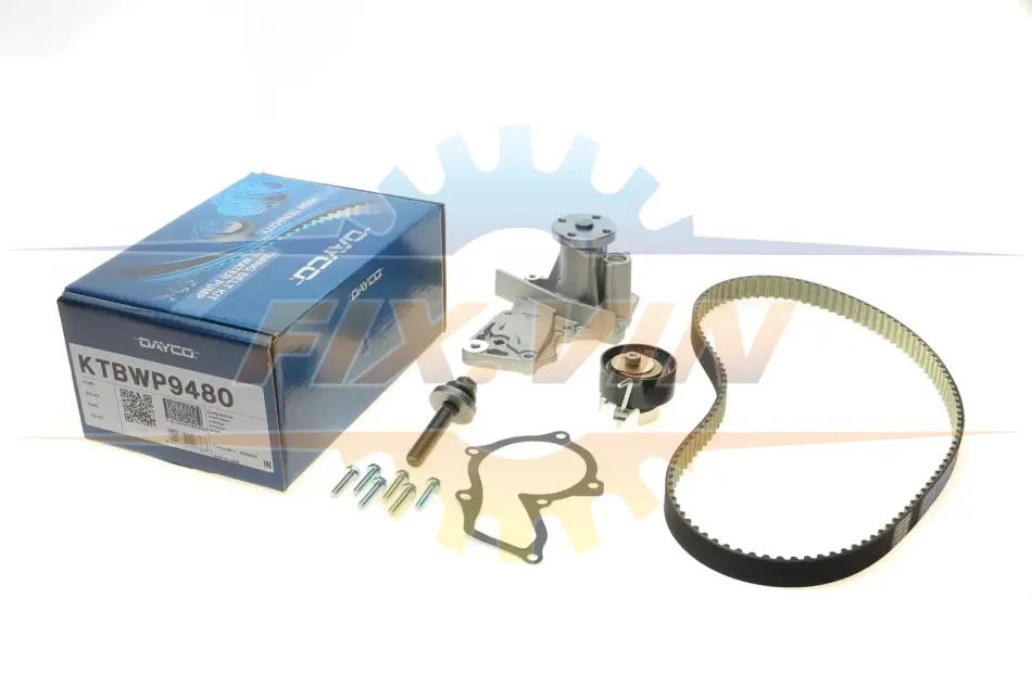 Комплект ременя ГРМ + водяна помпа DAYCO KTBWP9480 (фото 1)